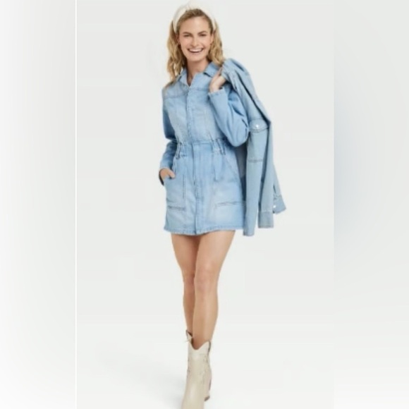 Universal Thread Light Wash 6 Woman's long sleeve dress - Picture 7 of 15